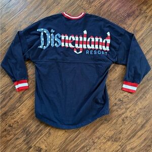 Disney Spirit Jersey with Red White Blue Americana Long Sleeve Sweater | M